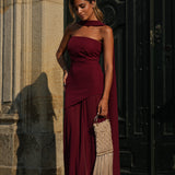 VESTIDO 'MONTE CARLO' BORDÔ