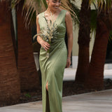 VESTIDO 'CLOE' PISTACHE