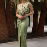 VESTIDO 'CLOE' PISTACHE