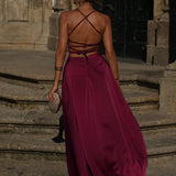 VESTIDO 'SAMANTHA' BORDÔ