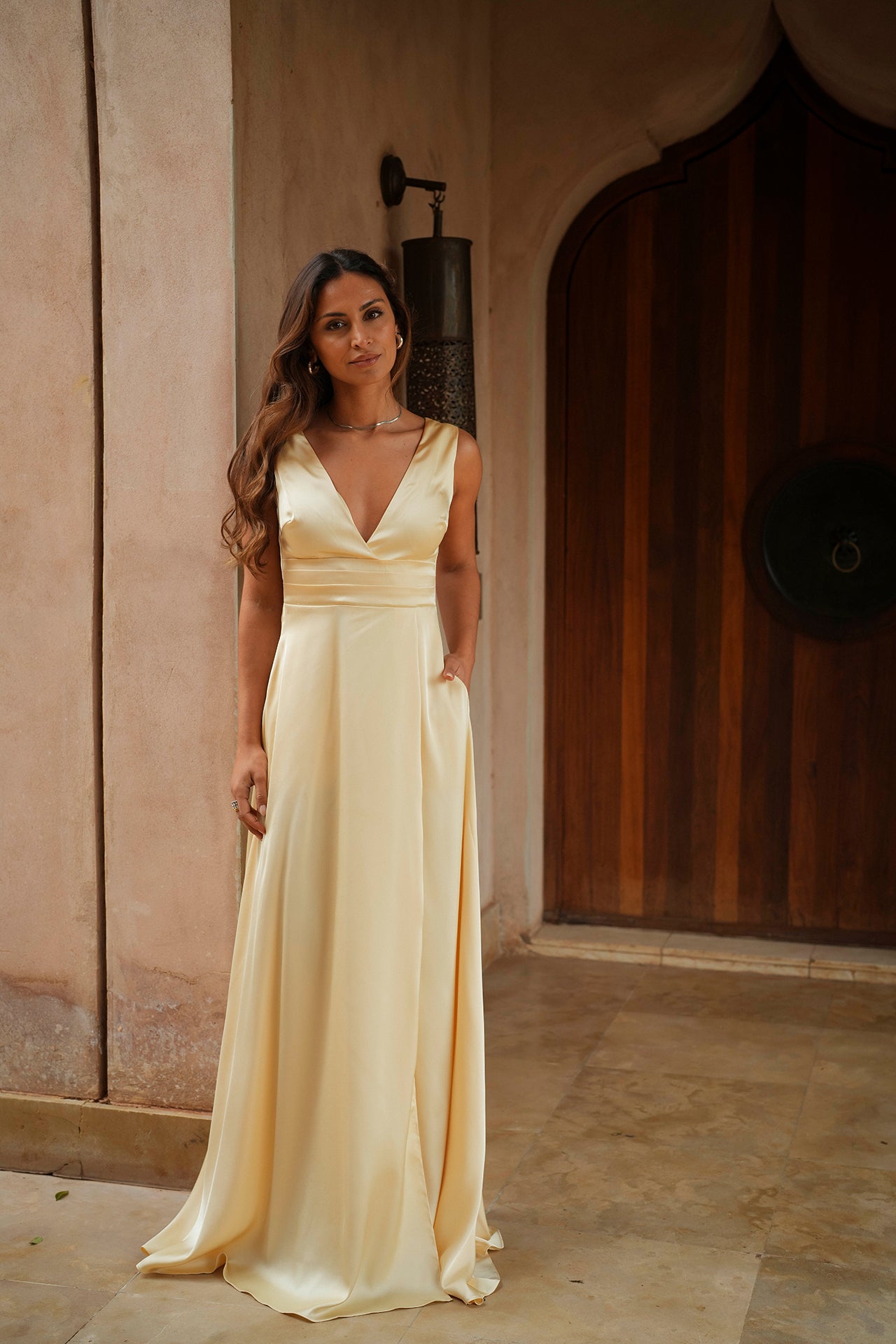 DRESS 'CAMILLA' PASTEL YELLOW