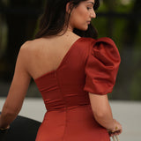 VESTIDO 'JOSEPHINE' TIJOLO