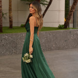 'AURORA' DRESS GREEN GARRAFA