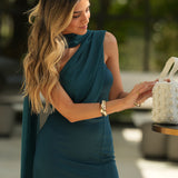 VESTIDO 'GARDEN' AZUL OCEANO