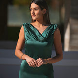 VESTIDO 'AGADIR' VERDE GARRAFA