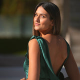 VESTIDO 'AGADIR' VERDE GARRAFA