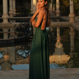 VESTIDO 'SALOMÉ' VERDE GARRAFA
