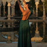 VESTIDO 'SALOMÉ' VERDE GARRAFA