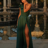 VESTIDO 'SALOMÉ' VERDE GARRAFA