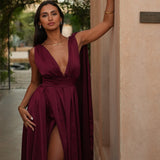VESTIDO 'LETÍCIA' BORDÔ