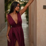 VESTIDO 'LETÍCIA' BORDÔ