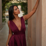 VESTIDO 'LETÍCIA' BORDÔ