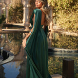 VESTIDO 'LETÍCIA' VERDE GARRAFA