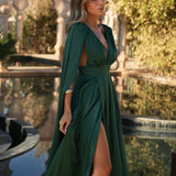 VESTIDO 'LETÍCIA' VERDE GARRAFA