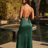 VESTIDO 'NADIAH' VERDE GARRAFA