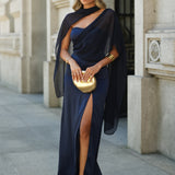 VESTIDO 'GARDEN' AZUL MARINHO