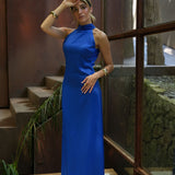 VESTIDO 'MARYANNA' AZULÓN