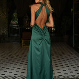 VESTIDO 'MARYANNA' VERDE GARRAFA
