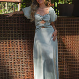 VESTIDO 'BUBALI' VERDE SECO