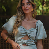 VESTIDO 'BUBALI' VERDE SECO