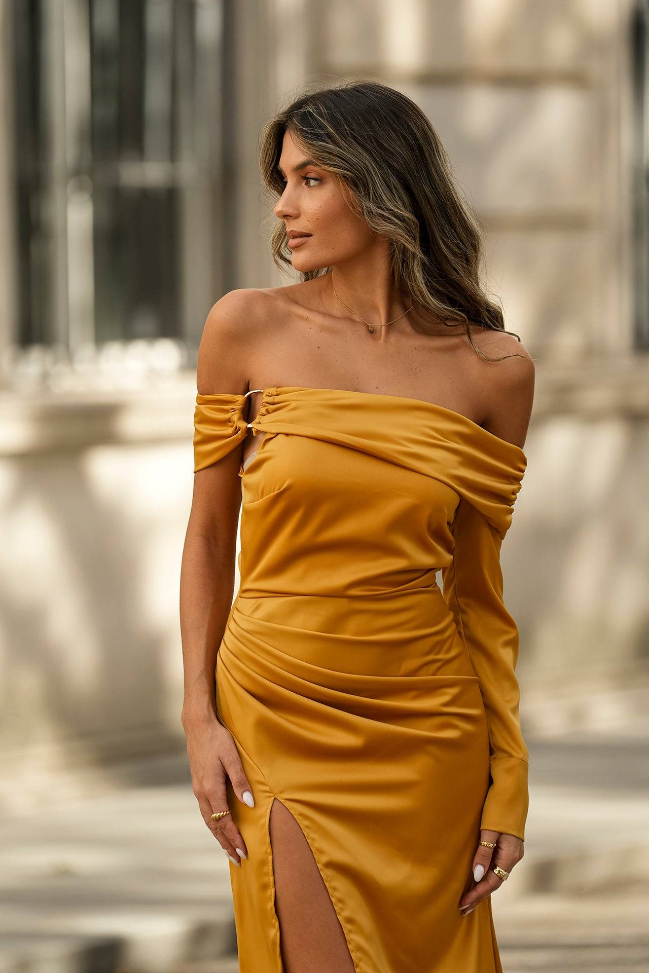 VESTIDO 'MONACO' MOSTARDA