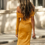 VESTIDO 'MONACO' MOSTARDA
