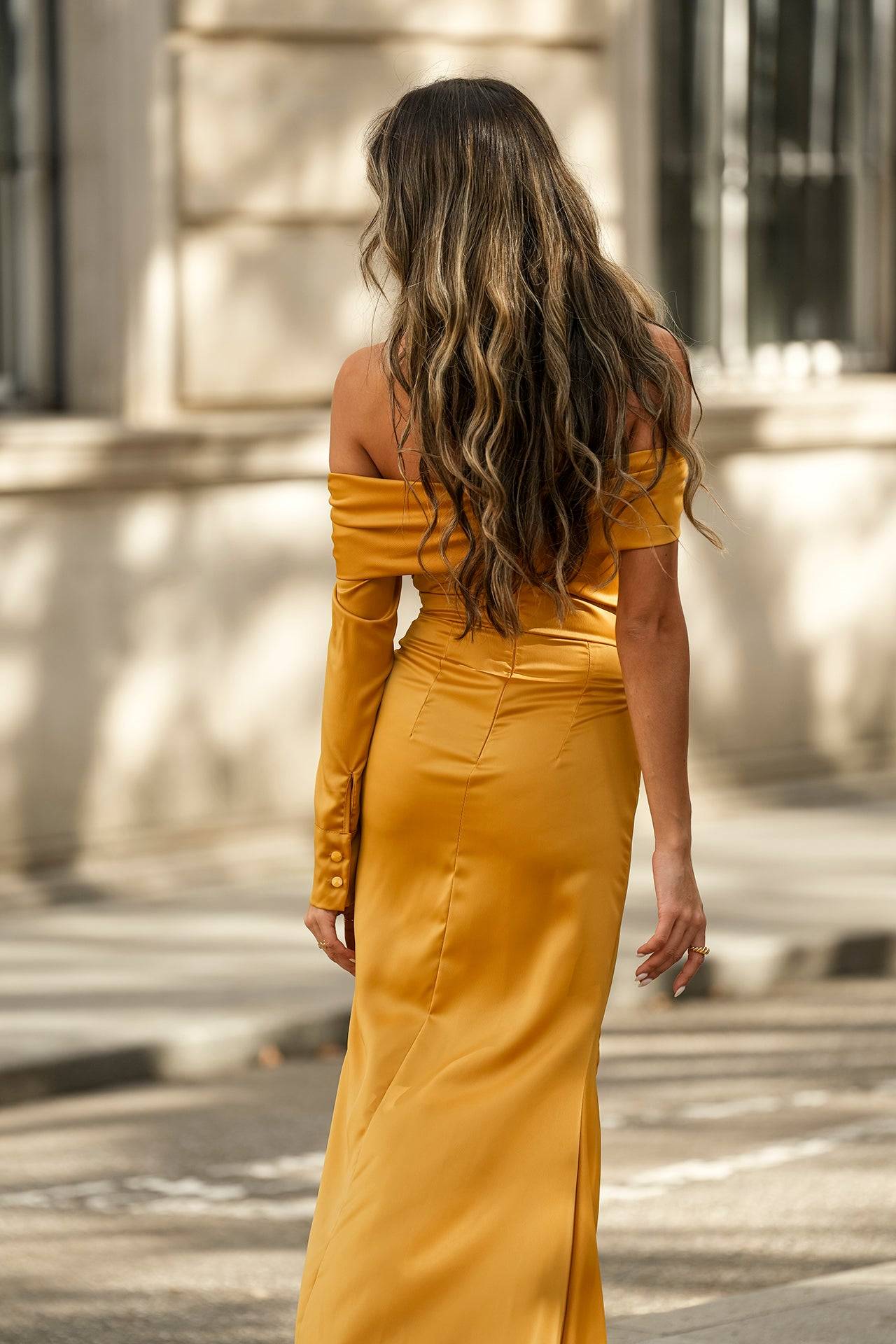 VESTIDO 'MONACO' MOSTARDA