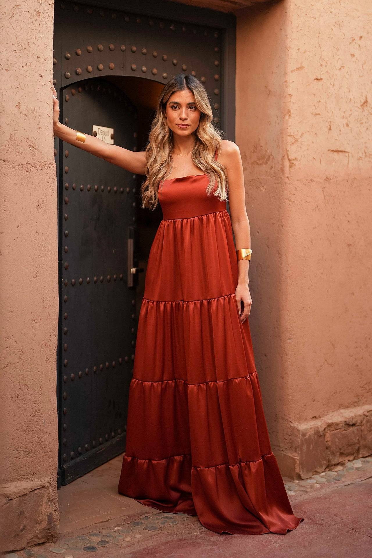 VESTIDO 'GIGI' TIJOLO