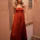 VESTIDO 'GIGI' TIJOLO