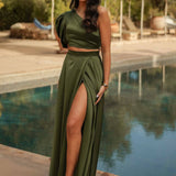 CONJUNTO 'JUSTINE' VERDE OLIVA