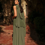 VESTIDO 'MONTE CARLO' VERDE OLIVA
