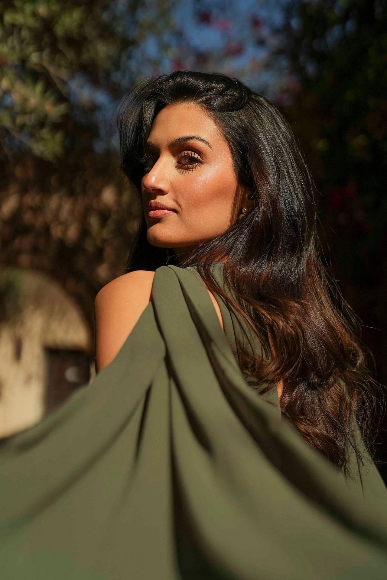 VESTIDO 'MONTE CARLO' VERDE OLIVA