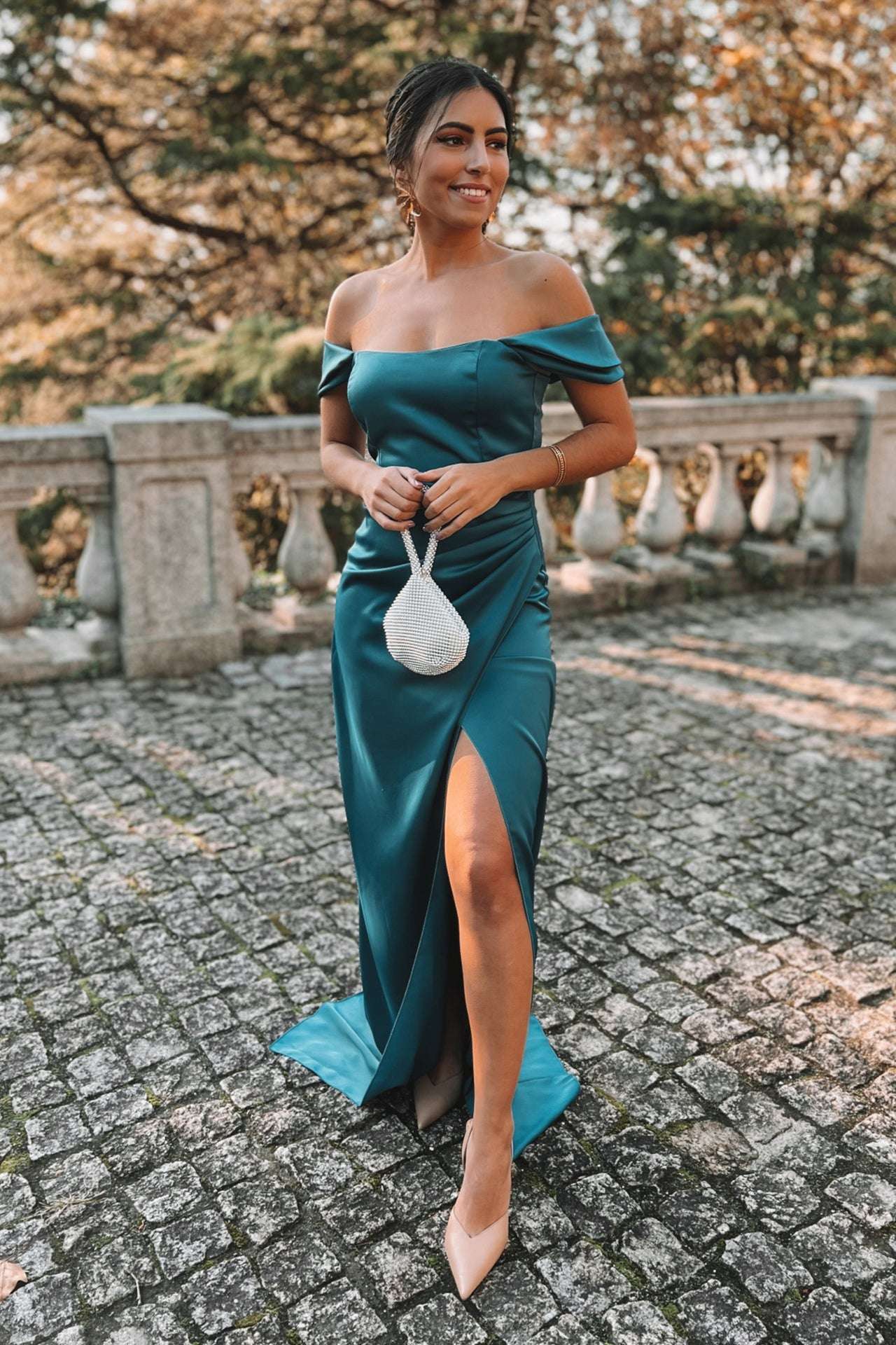 VESTIDO 'VITORIA' AZUL OCEANO