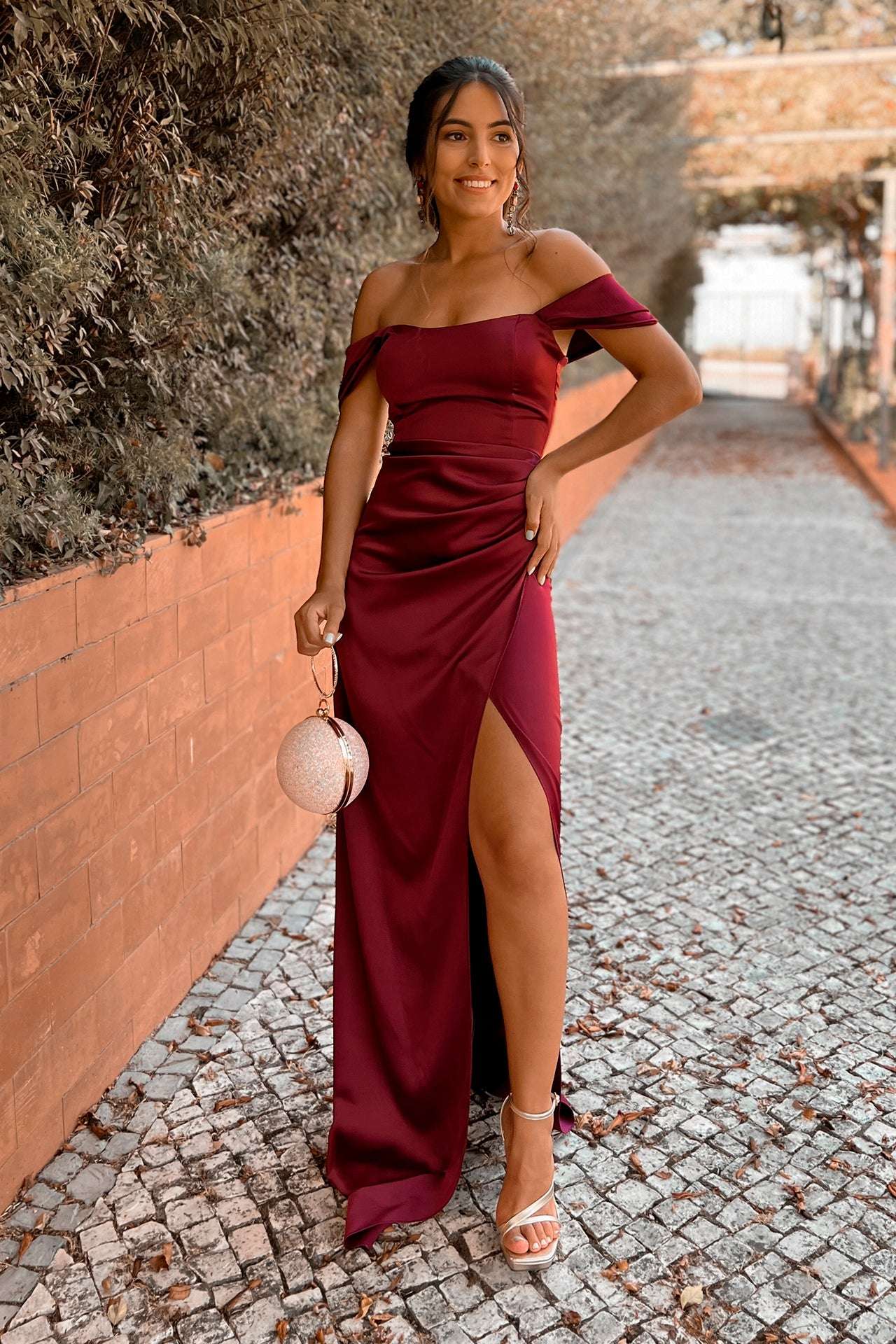 VESTIDO 'VITORIA' BURGUNDY