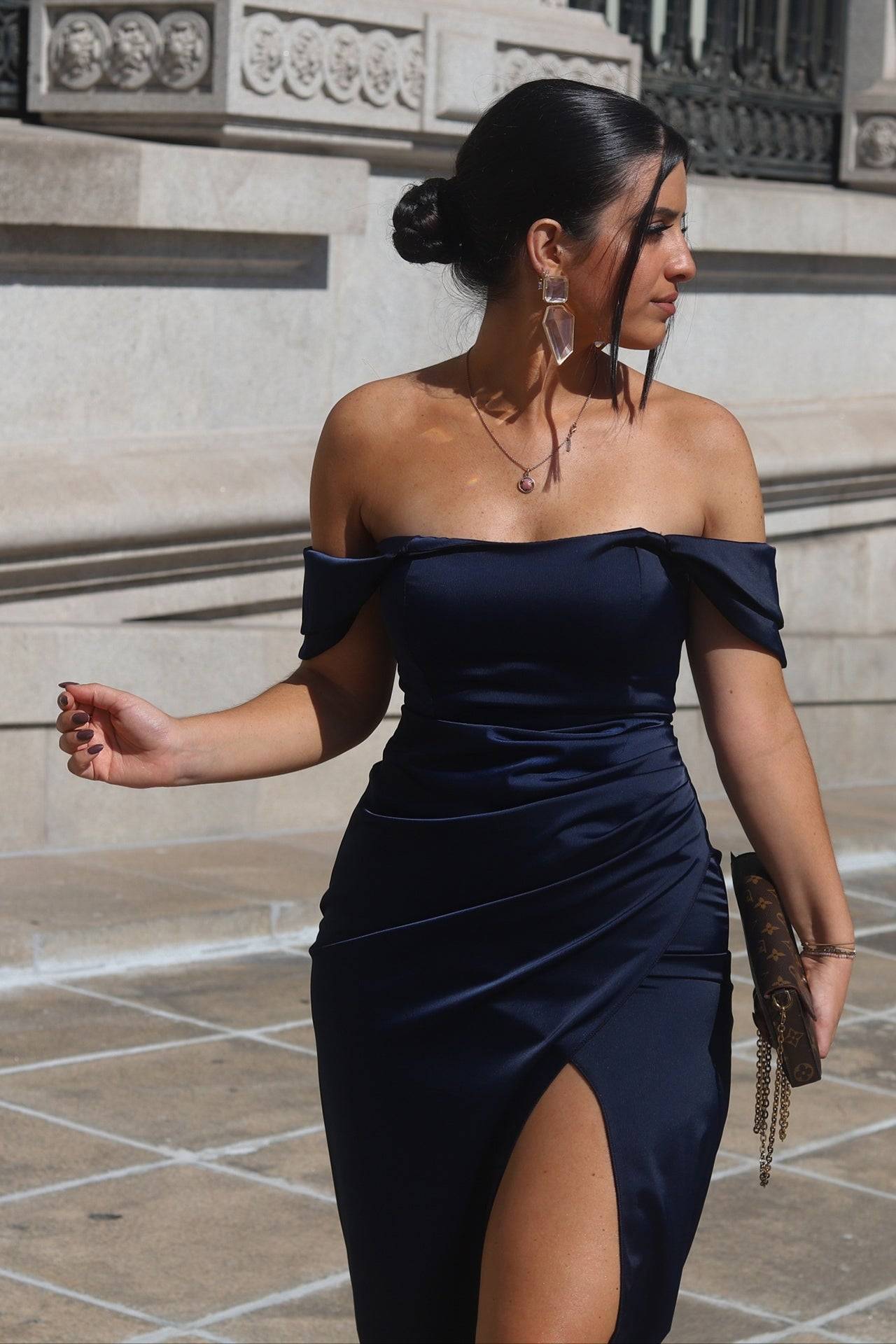 VESTIDO 'VITORIA' AZUL MARINHO