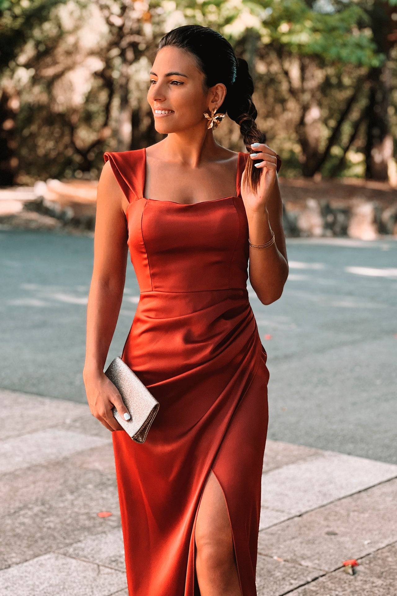 VESTIDO 'VITORIA' TIJOLO