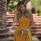 VESTIDO 'SAMANTHA' MOSTARDA