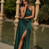 VESTIDO 'DELILAH' VERDE GARRAFA
