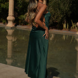VESTIDO 'DELILAH' VERDE GARRAFA
