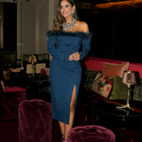 VESTIDO 'GIO' PETRÓLEO
