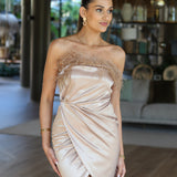 VESTIDO 'VALERIE' DOURADO