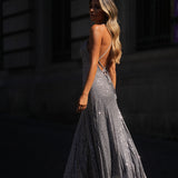 VESTIDO 'DOMENICA' PRATEADO