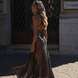 VESTIDO 'DOMENICA' PRETO MESCLADO