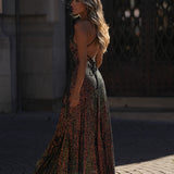 VESTIDO 'DOMENICA' PRETO MESCLADO