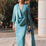VESTIDO 'FRANCIS' AZUL GRISÁCEO