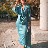 VESTIDO 'FRANCIS' AZUL GRISÁCEO