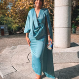 VESTIDO 'FRANCIS' AZUL GRISÁCEO