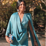 VESTIDO 'FRANCIS' AZUL GRISÁCEO