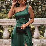 VESTIDO 'ALBA' VERDE GARRAFA