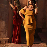 VESTIDO 'MORELL' MOSTARDA